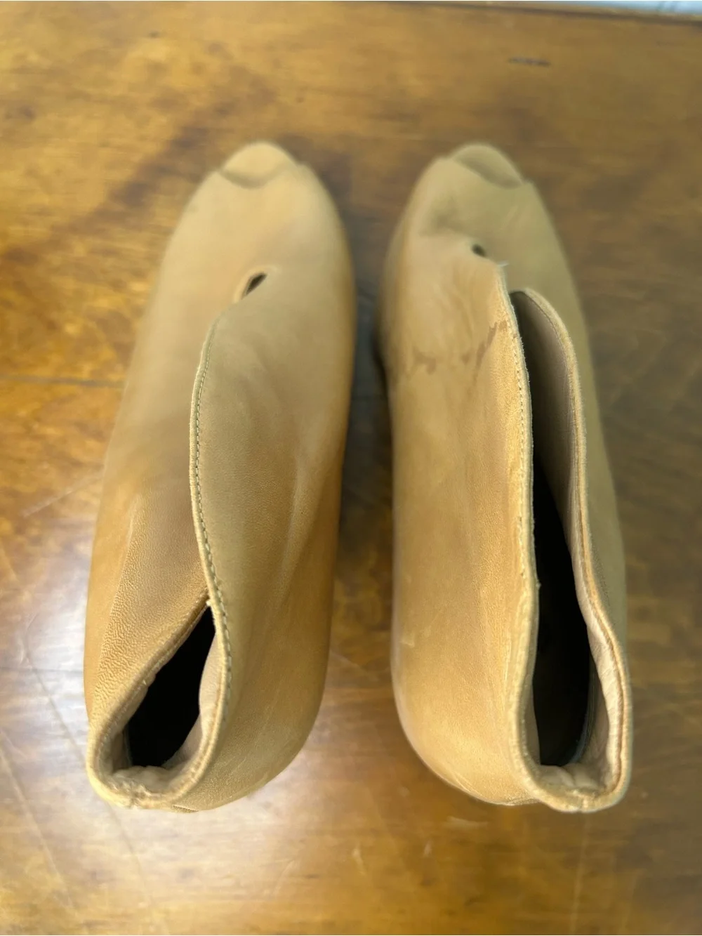 Vince Camuto Tan Open-Toe Leather Ankle Heels size 10